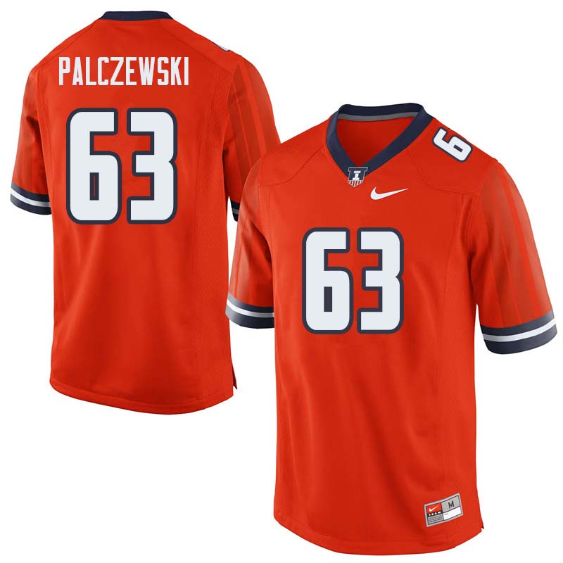 Men #63 Alex Palczewski Illinois Fighting Illini College Football Jerseys Sale-Orange